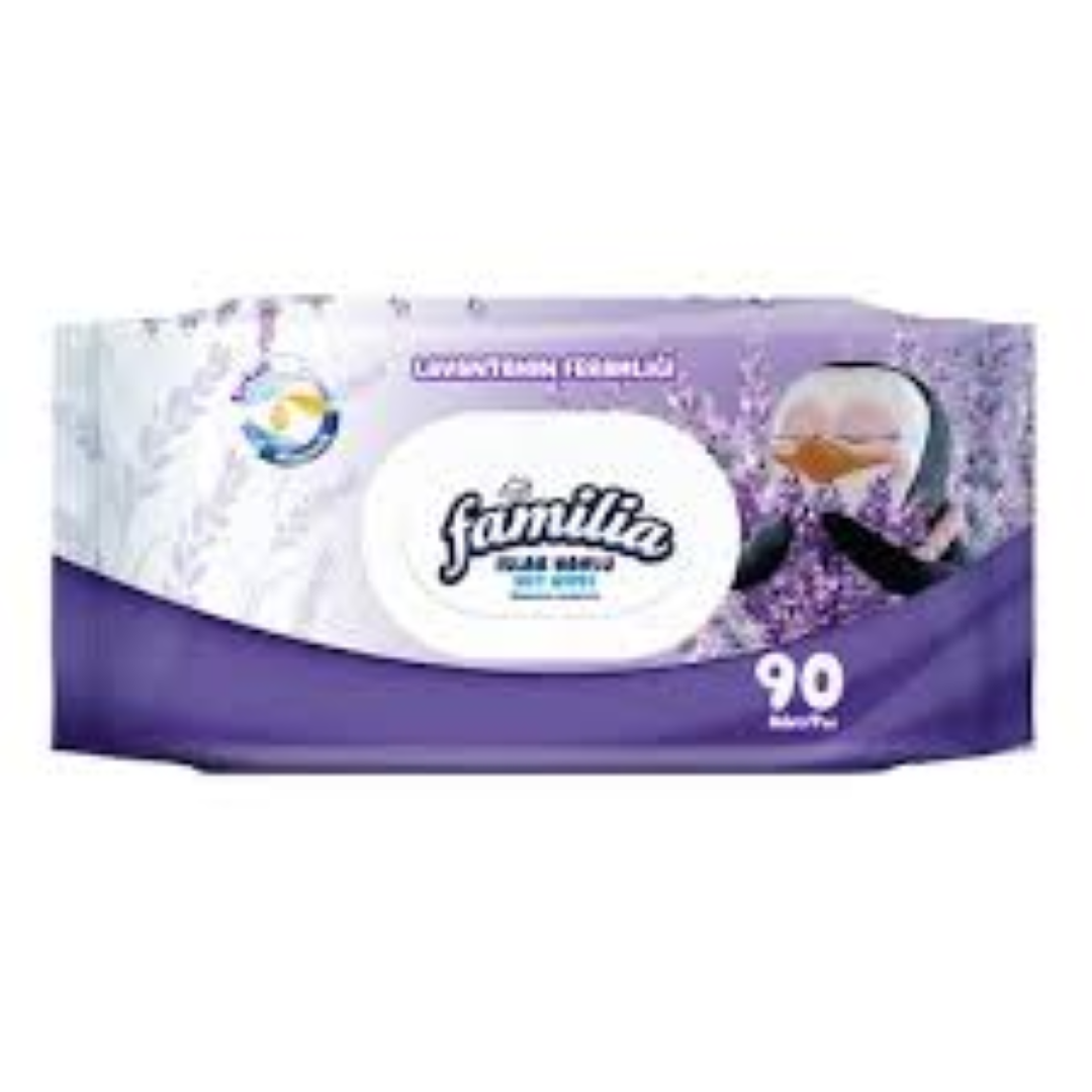 FAMILIA WET WIPES 90PCS LAVENDER FRESHNESS